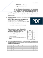 MMÜ 205 Thermodynamics Suggested Problems - Set # 2: October 25, 2018