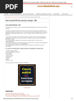 Exercice de Métré Corrigé PDF