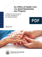 Audit of The Office of Health Care Assurance's Adult Residential Care Homes Program