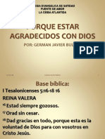 Porque Estar Agradecidos Con Dios