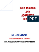 Is-Lm Analysis AND Aggregate Demand: Dr. Laxmi Narayan