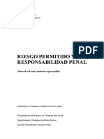 Riesgo Permitido y Responsabilidad Penal