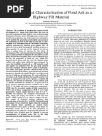 Geo-Technical Characterization of Pond Ash As A Highway Fill Material