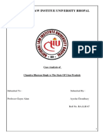 National Law Institue University Bhopal: Case Analysis of