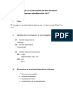 El Liderazgo y La Productividad en Hipermercados Plaza Vea