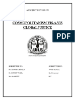 Cosmopolitanism Vis-A-Vis Global Justice: A Project Report On