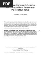 Narrativas Deleitosas de La Nación. Los Primeros Libros de Cocina en México (1830-1890) - Sarah Bak-Geller Corona