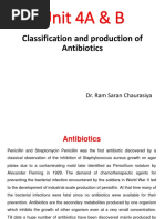 Unit 4A & B: Classification and Production of Antibiotics