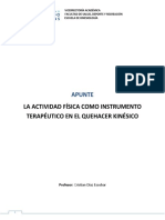 KINESIOLOGÍA - La Actividad Física Como Instrumento Terapéutico en El Quehacer Kinésico