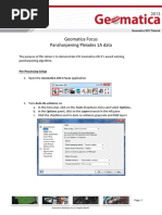 Geomatica Focus Pansharpening Pleiades 1A Data: Pre-Processing Setup