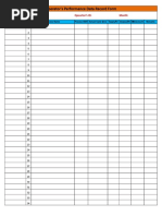 Operator Performance Data Record Form