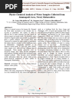 Physio-Chemical Analysis of Water Samples Collected From Jummapatti Area, Neral, Maharashtra