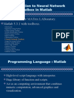 Introduction To Neural Network Toolbox in Matlab: Matlab Stands For Matrix Laboratory. Matlab 5.3.1 With Toolboxs