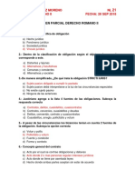 Examen Parcial Derecho Romano Ii Tarea