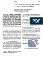 Influence of Rotor Eccentricity On Magnetic Density and Core Loss For Induction Motors