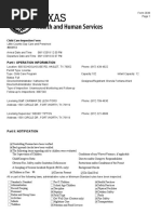 Part I: Operation Information: Child-Care Inspection Form