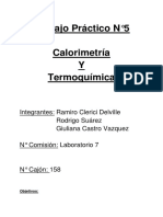 TP 5 Calorimetría y Termoquímica