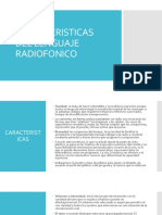 Caracteristicas Lenguaje Radiofonico