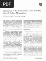 Estimation of Air Temperature Sensed Surface Observations Remotely