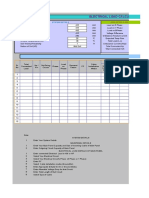 Electrical Load Calculation For Panel: System Details