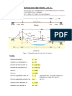 Diseño de Pase Aereo L 18M, en Mathcad