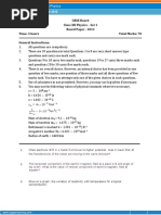 CBSE Board Class XII Physics - Set 1 Board Paper - 2012 Time: 3 Hours Total Marks: 70 General Instructions