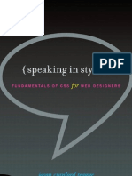 Speaking in Styles - Fundamentals of CSS For Web Designers