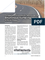 Durable and Economical Technology For Bituminous Surfacing of Rural Roads in India