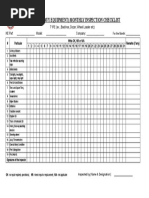 HSE Monthly Equipment Checklist