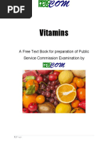 Vitamins Book PPSC MCQ