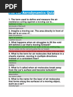 The Car Aerodynamics Quiz