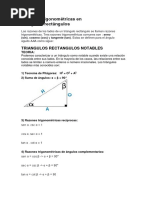 Razones Trigonométricas en Triángulos