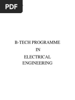 B-Tech Programme IN Electrical Engineering