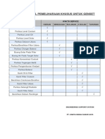 Jadwal Pemeliharaan Genset