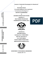 Life Cycle Assessment of Industrial Packaging For Chemicals