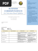 Syllabus - Eng 111 Business Correspondence (Ma'Am Charm)