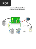 Mojotone Music Man 2 Band Eq Preamp: For Basses With (Vol / Treble / Bass) Control Plates