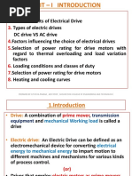 Electrical Drives and Control - Unit-I (MECHANICAL ENGINEERING)