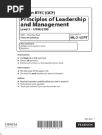 ML 3 15 Principles of Leadership and Management Practice Test