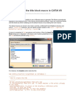 Understanding The Title Block Macro in CATIA V5