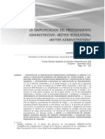 GAMERO - La Simplificación Del Procedimiento Administrativo