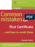 Muestra Common Mistakes at FCE