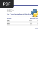 Your Python Earning Potential Calculator