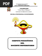 Carpeta Pedagógica Del Docente Universitario Ep. Enfermerìa