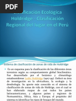 Clasificación Ecológica Holdridge - Clasificación Regional Del Lugar