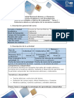 Guía de Actividades y Rúbrica de Evaluación - Tarea 1 - Estructura Atómica y Principios de La Mecánica Cuántica