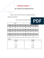 Measures of Variability