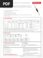 Fixed Carbon Composition Resistors: Characteristics