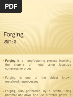 Forging: Unit - 3