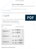 C++ Program To Find All Roots of A Quadratic Equation